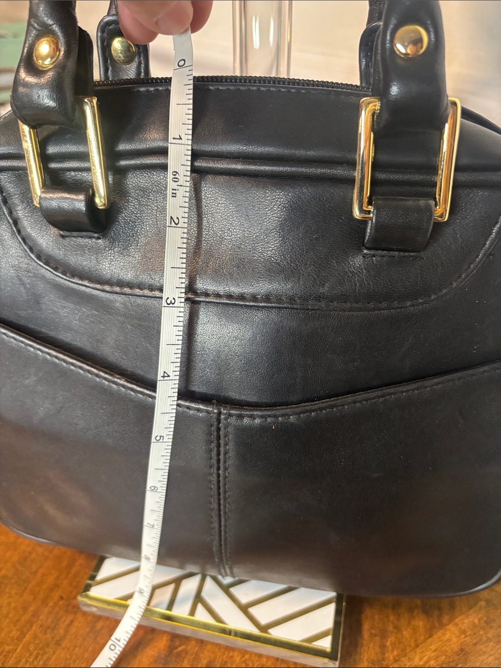 Tignanello Black Leather Satchel - Picture 16 of 16